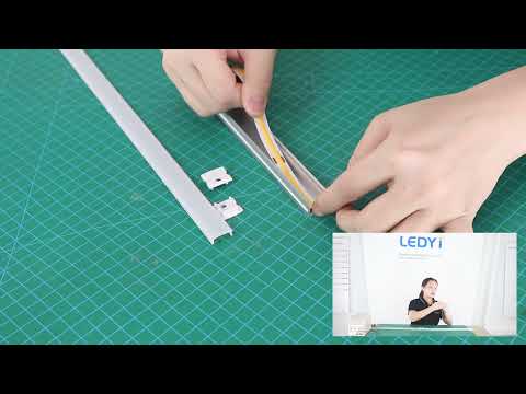 How to install LED strip into aluminum profile