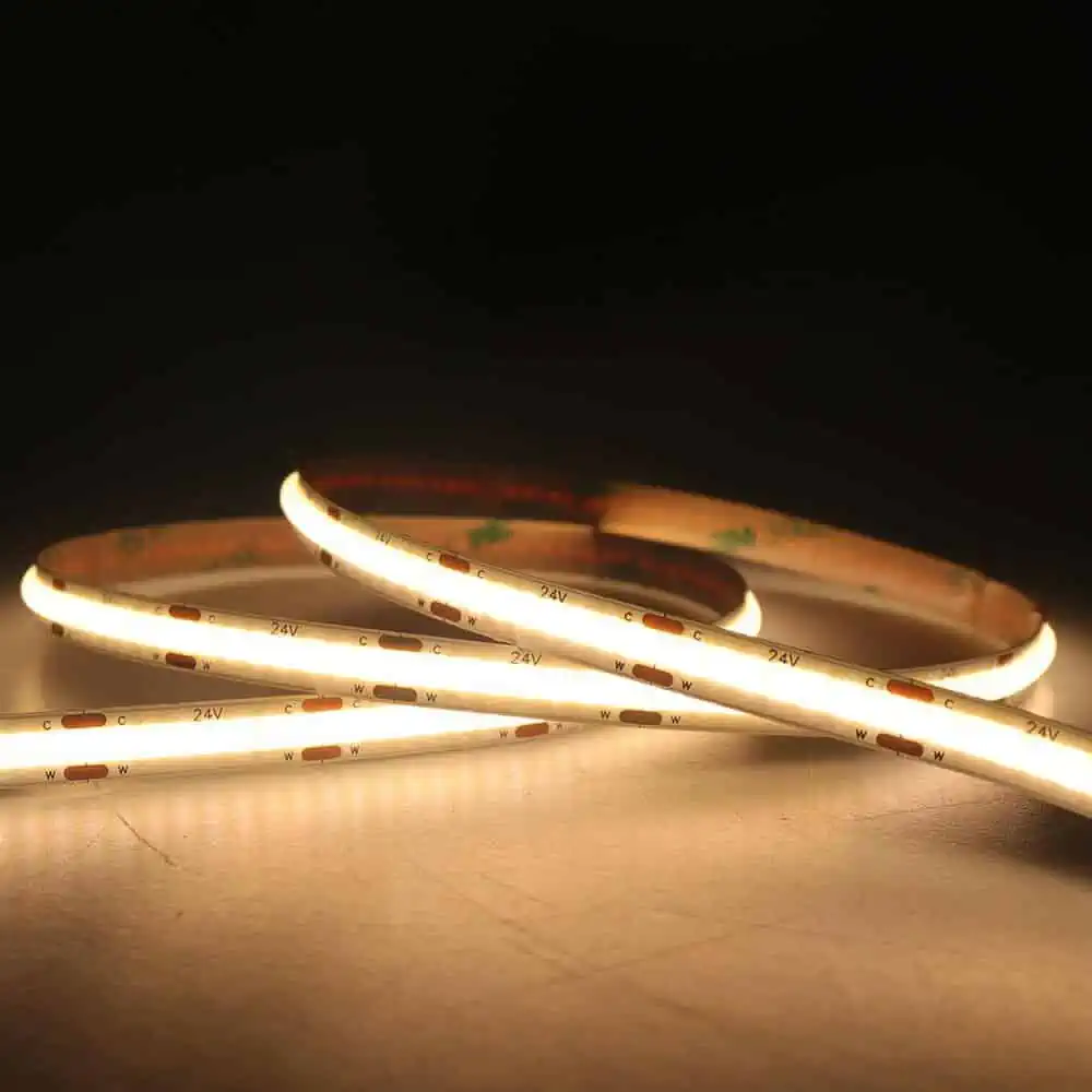 Dotless Linear LED Tunnable CCT (2700K-6500K) COB Strip Lights Low