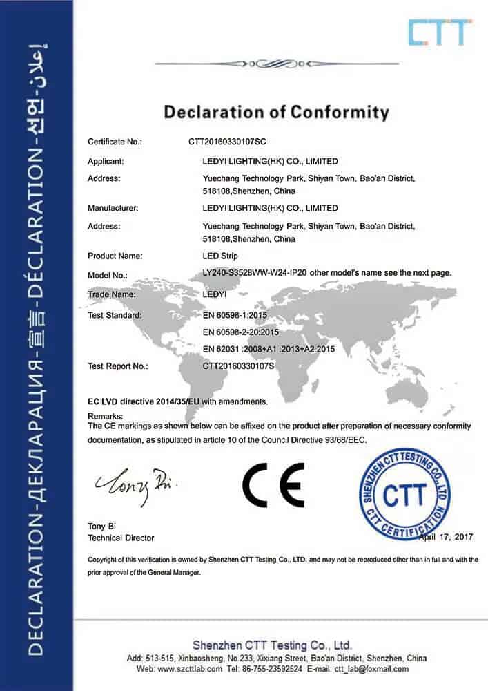 CE-LVD CE certifikat