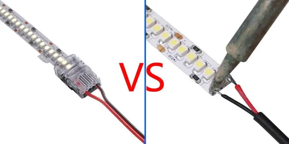 Soldering VS LED strip cholumikizira