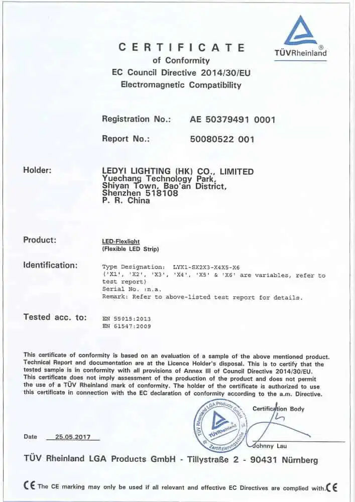 CE-EMC certifikát