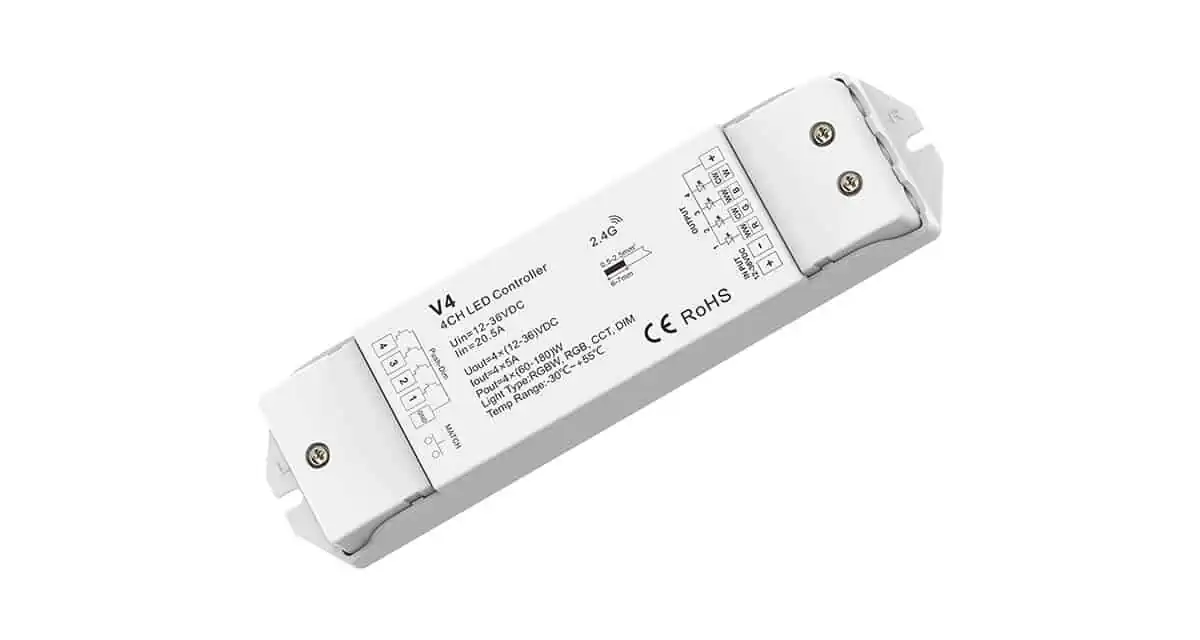 White UK Plug with an RF Remote Control - Ledkia