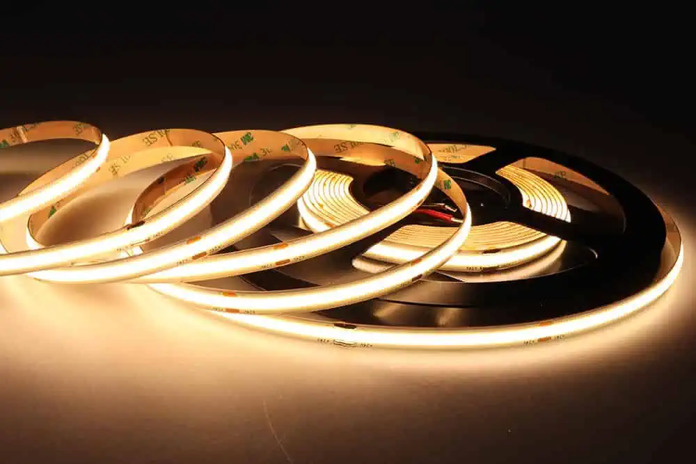 cob led strip light on