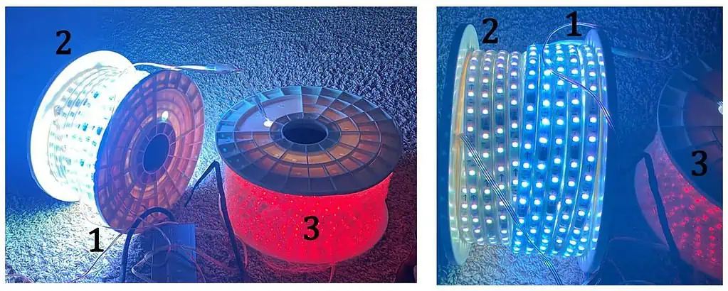 rgb led સ્ટ્રીપ વોલ્ટેજ ડ્રોપ