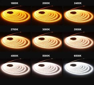 temperatura de cor da tira de led