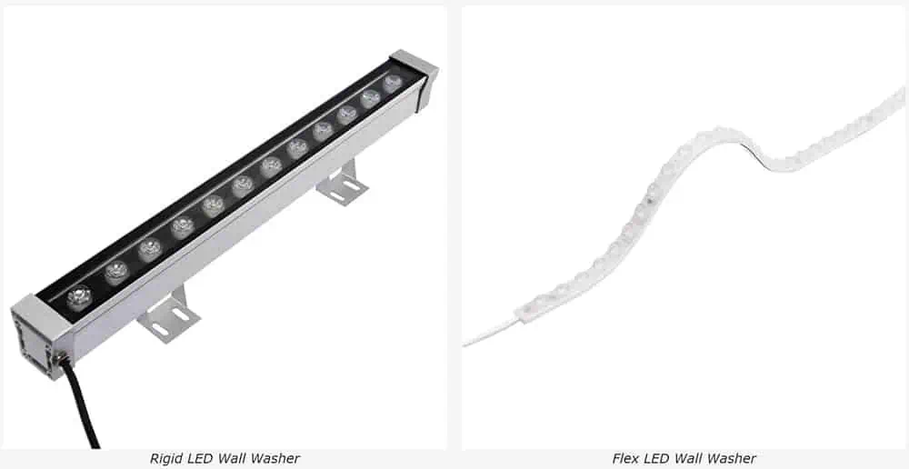 mesin cuci dinding led kaku vs fleksibel