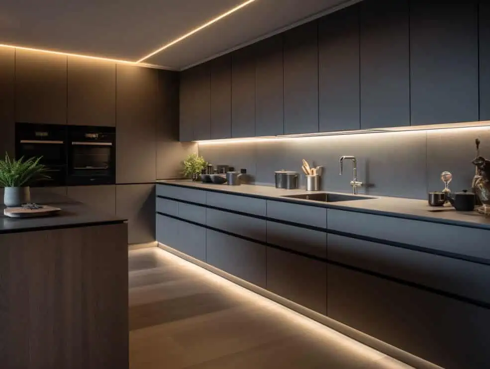 LED strip cabinet lighting