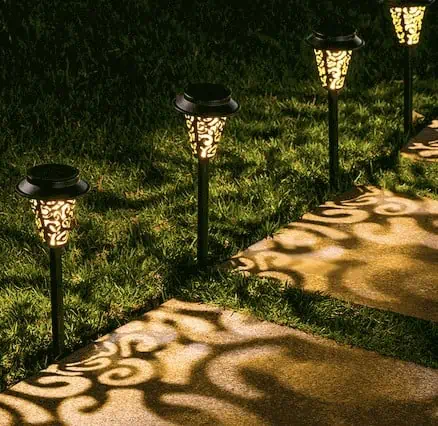 use solar lights by the path