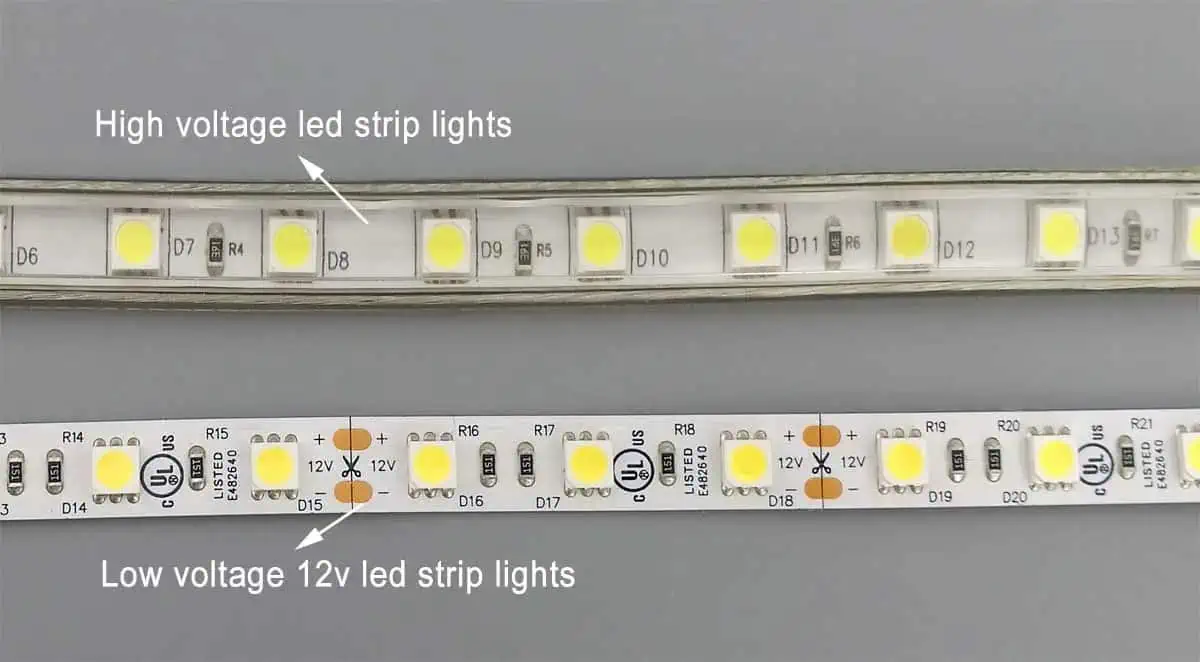 LED лента с ниско напрежение срещу високо напрежение