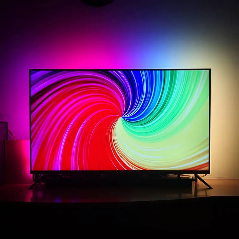 led strip φώτα πίσω από την τηλεόραση 2