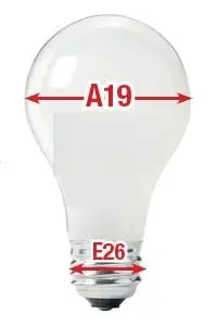 a19 e26 bulb