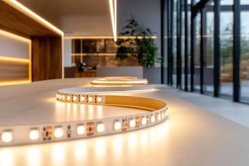 Imọlẹ adikala LED ni apẹrẹ inu inu ode oni.