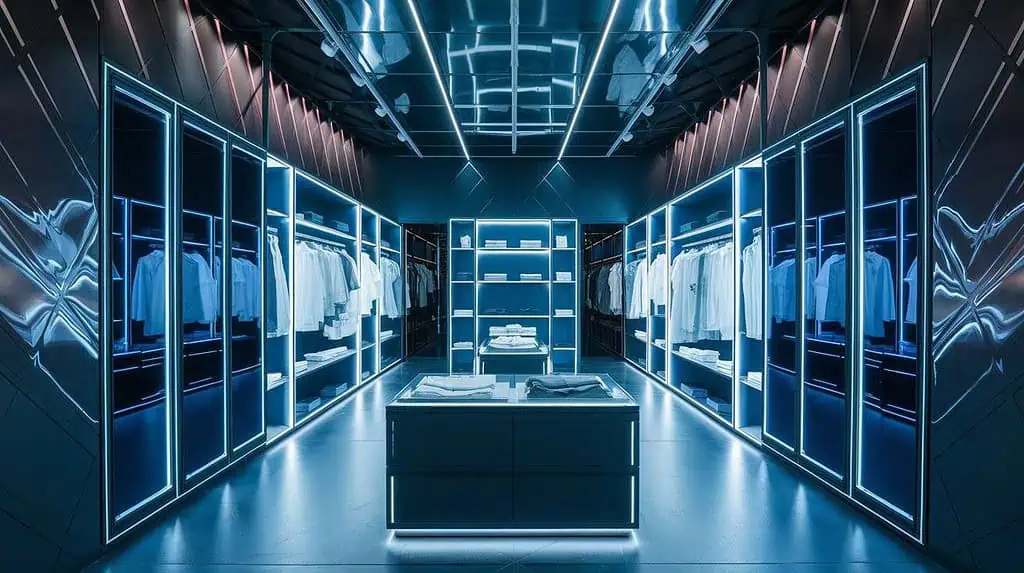 don’t miss up lighting the store mirrors