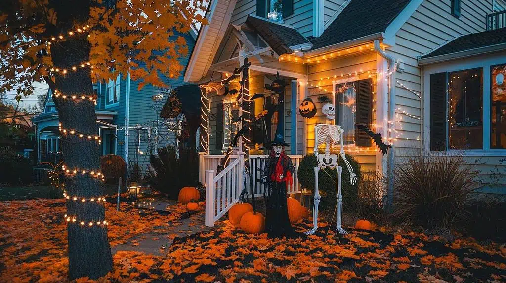 halloween ambiance with light strips