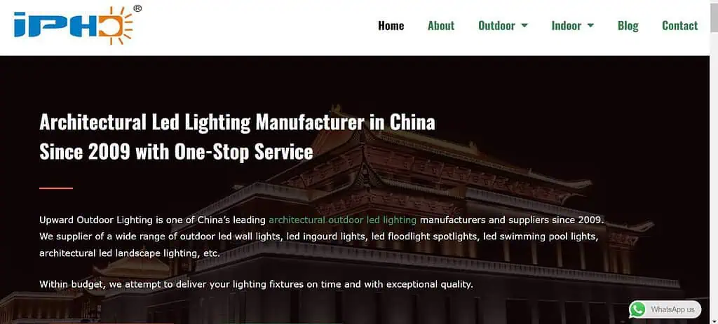 ylöspäin suuntautuva valaistus