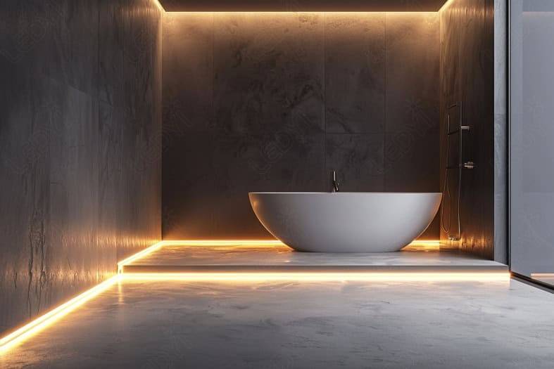 bathroom floor lighting