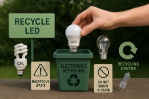 how to dispose of led bulbs and other lights