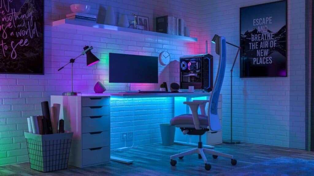 create floating gaming table effect