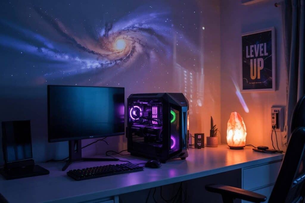 galaxy theme gaming room